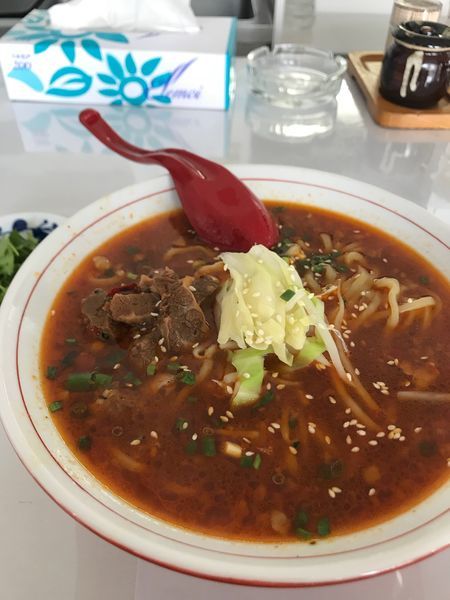 「無雙麻辣牛肉麺（小辛）」@無雙ラーメンの写真