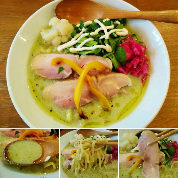 「冷やしブロッコリーポタ(5月限定)  1000円」@鶏ポタラーメン THANK お茶の水の写真