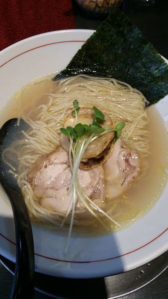 「ホタテと鶏の塩中華そば(限定)」@つけ麺 中華そば アンタイNOODLESの写真