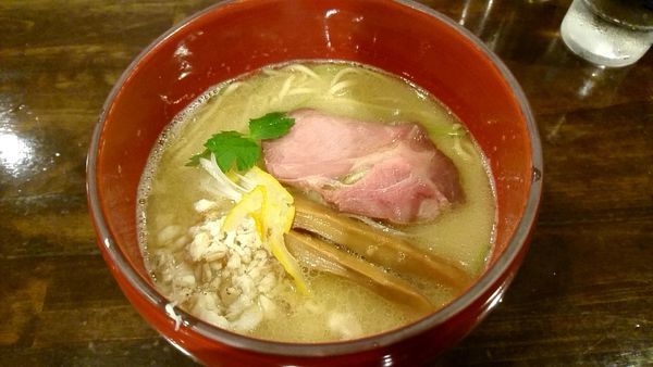 「鯛にごりそば820円「塩」+鯛ほぐし身150円」@活龍 期間限定麺処 みつきの写真