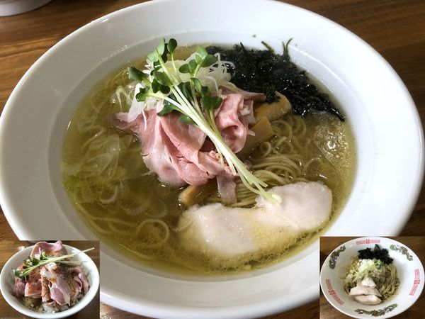 「香味塩そば（800円）＋煮干和え玉（200円）」@三代目 むじゃきの写真