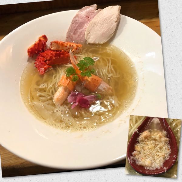 「5/13限定 花咲蟹の清湯 (塩で) ￥1000」@麺庵 小島流の写真