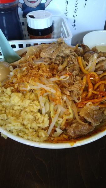 「辛い小汁なし（しょうが）」@麺屋 歩夢の写真