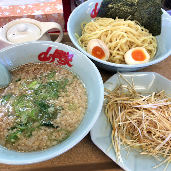 「醤油つけ麺　740円　ネギ　160円　味玉　0円」@ラーメン山岡家 太田店の写真