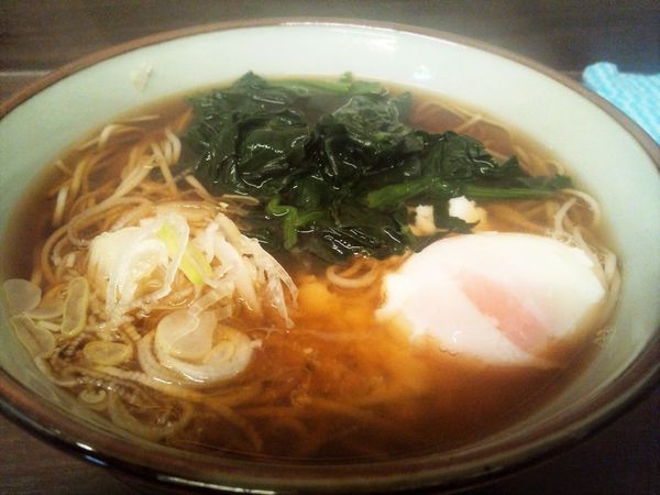 「ホウレン草そば（430円）」@船堀そば 文殊の写真