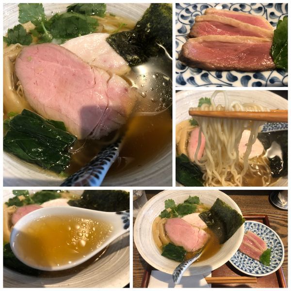 「Ra-men 白醤油 780円 カモ胸肉 250円」@メンドコロ Kinariの写真