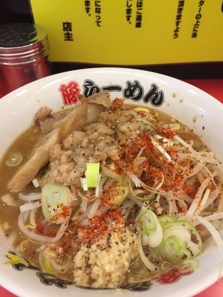 「ミニらーめん❶」@豚ラーメン 板橋駅前店の写真