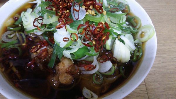 「ジャンボゲソそば」@一由そば 日暮里店の写真