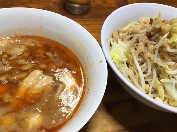「つけ麺 うずら 全部」@蓮爾 新町一丁目店の写真
