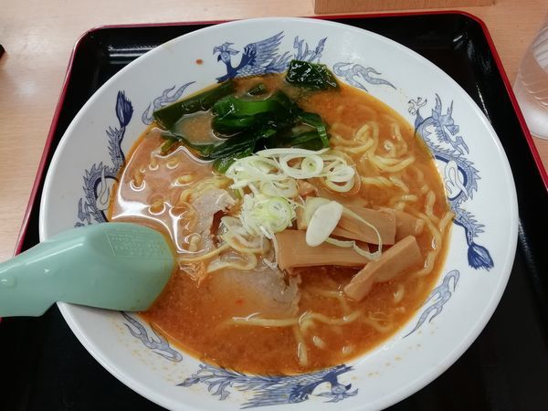 「味噌ラーメン（450円）」@梅もと 溝の口店の写真