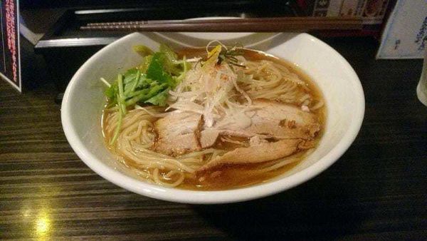 「鰺ニボそば750円＋麺増し（無料）」@志奈そば 田なかの写真