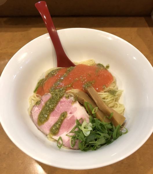 「5月限定 塩明太子ジェノベーゼ ¥800」@麺屋 紅の写真