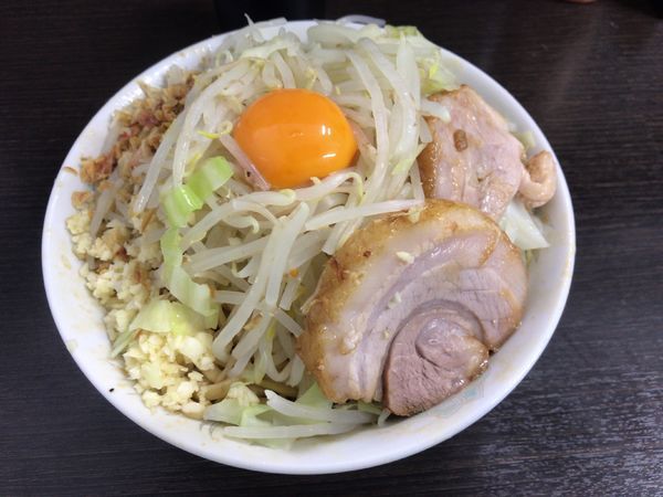 「小ラーメン+汁なし(ニンニク)830円」@ラーメン二郎 川越店の写真
