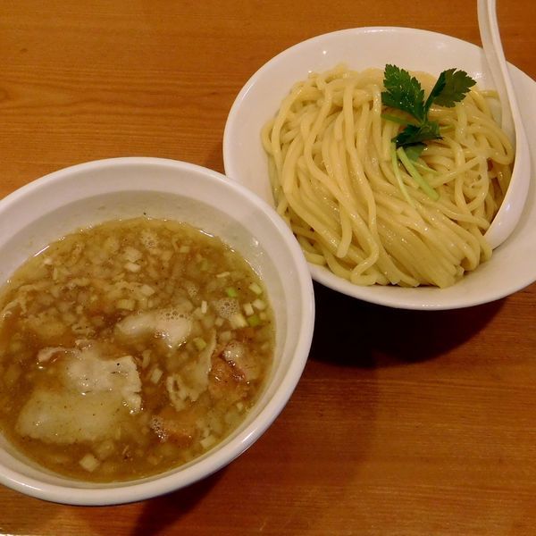 「ガーリック肉塩つけめん 大（880円）」@つけめん桜坂の写真