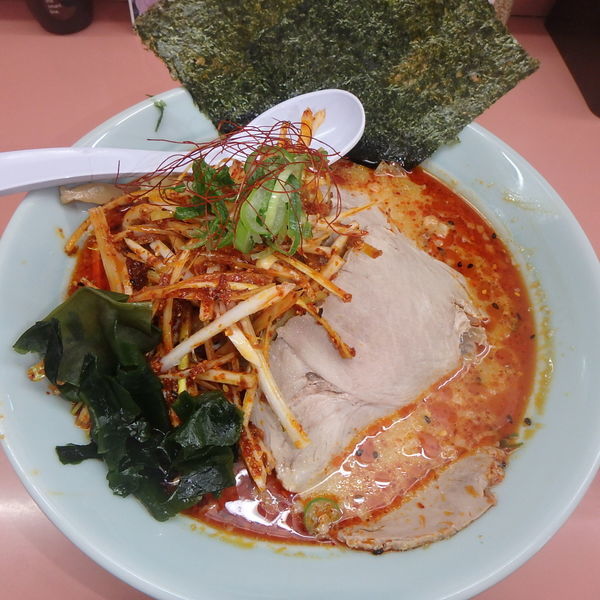 「地獄ラーメン (800円)、２丁目(+100円)」@ラーメンショップ 丸子店の写真