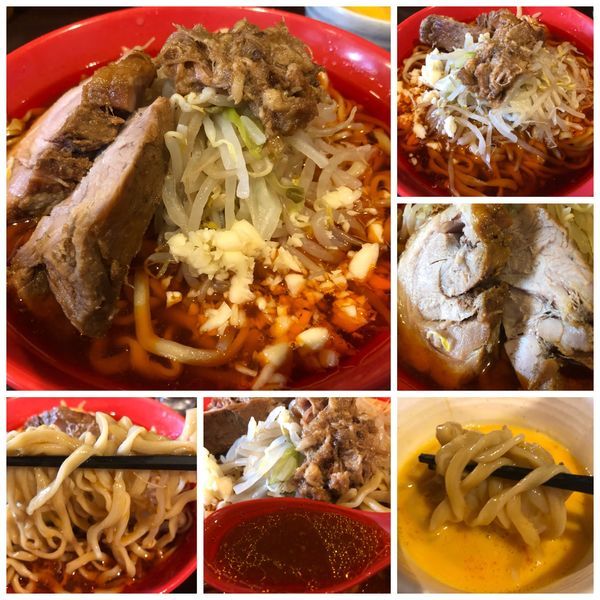 「辛ラーメン 850円 生卵W100円 ニンニクアブラ」@ピコピコポンの写真