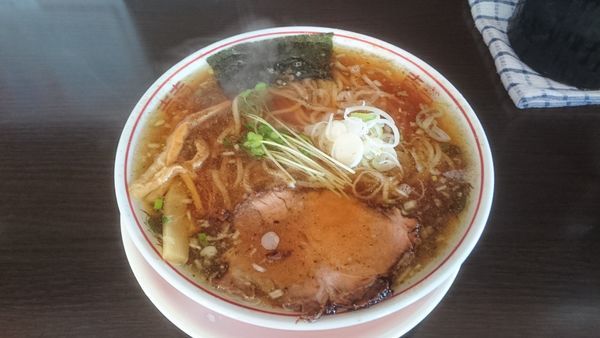 「ラーメン大盛（太麺）」@中華麺亭 むらさき屋 利府本店の写真