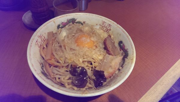 「うま辛油めん、大盛」@らーめん ぽっぽっ屋 水道橋店の写真