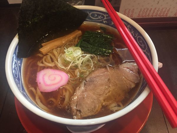 「中華そば（醤油）大盛　750円（ＦＢフォロー）」@まるふじ食堂の写真