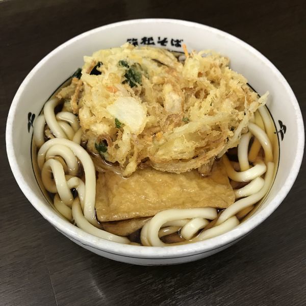 「きつね（￥370）＋かき揚げ（クーポン）」@名代 箱根そば 田町店の写真