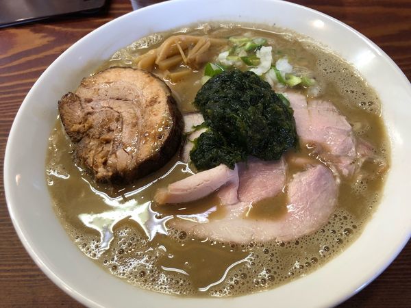 「【Special】手揉み煮干し拉麵850円、生のり100円」@良温(Ra-on)の写真