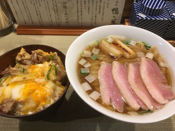 「鴨らぁ麺＋鴨to葱の小親子丼」@らーめん 鴨to葱の写真