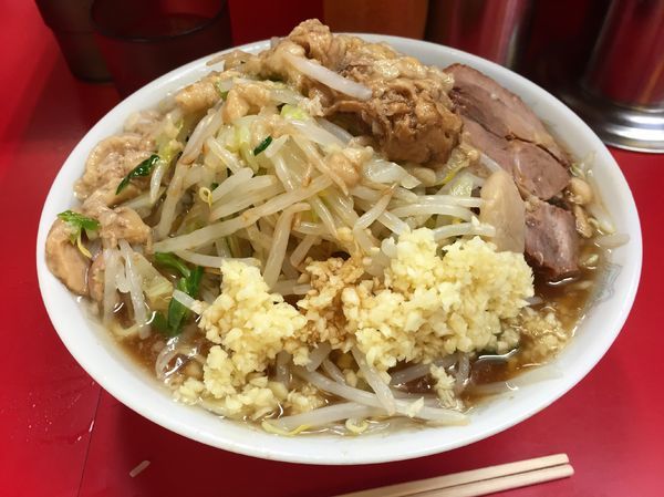 「小ラーメン全マシ」@ラーメン二郎 上野毛店の写真