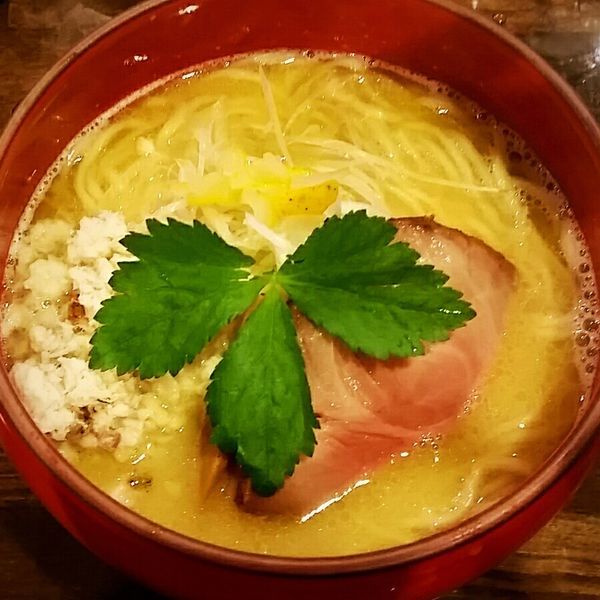 「鯛にごりそば（塩・大盛り無料）820円＋鯛めし 180円」@活龍 期間限定麺処 みつきの写真