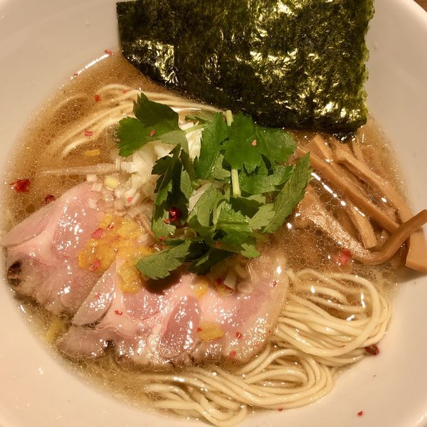 「海老薫る白だし（並150g）」@自家製麺 中華そば 多繋の写真