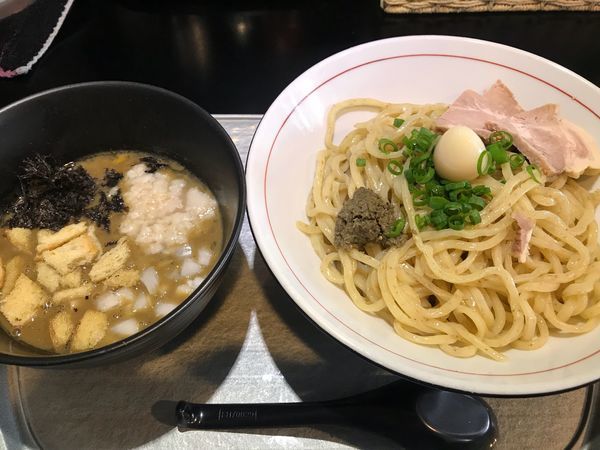 「【限定】背脂遖ニボつけ麺 大盛  980円」@らー神 心温の写真