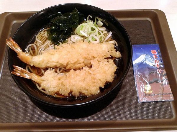 「ダブル海老天そば(570円)」@名代 富士そば 金町店の写真