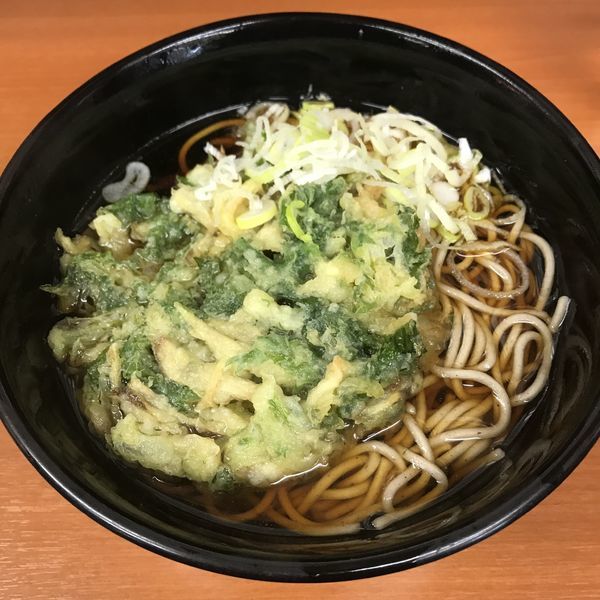 「わさび菜ごぼう天(¥400)」@大江戸そば 市ヶ谷店の写真