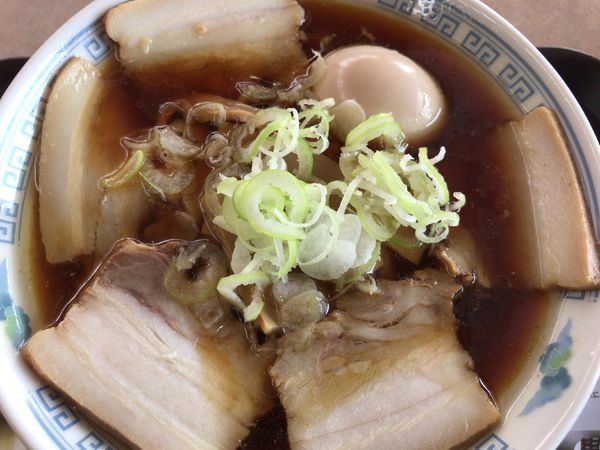 「中華そば（手打ち）850円+味玉150円」@麺処若武者 弐號店 みどり湯食堂の写真