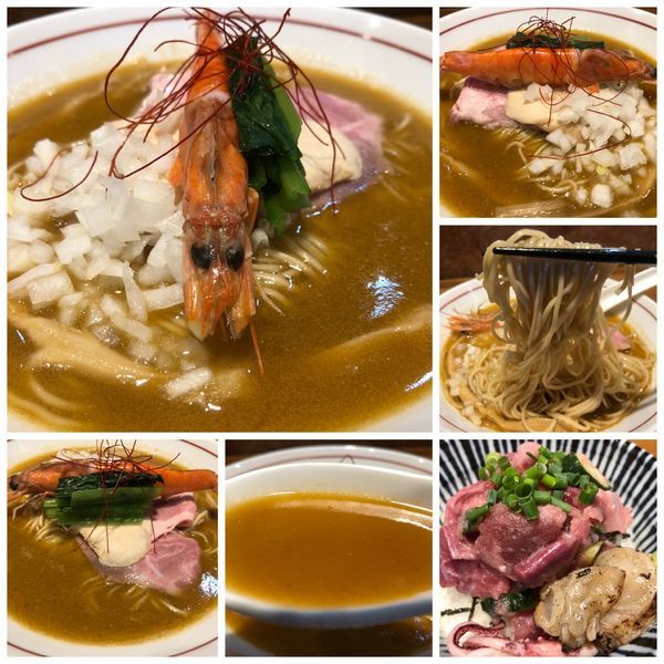 「【限定】海老白湯中華そば 880円 海鮮丼 440円」@寿製麺よしかわ 川越店の写真