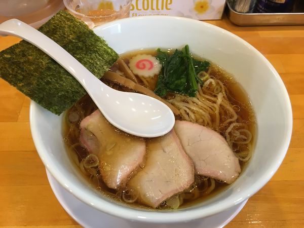 「手打ち中華そば 680円」@白河手打中華 賀乃屋の写真