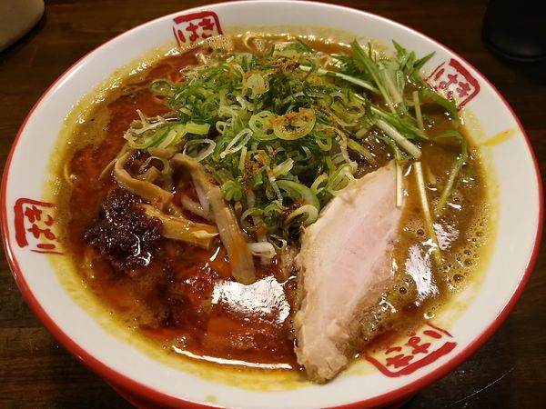 「【限定】カレー豚骨そば　：かた　＋替玉：バリかた」@きまぐれ八兵衛 安曇野本店の写真