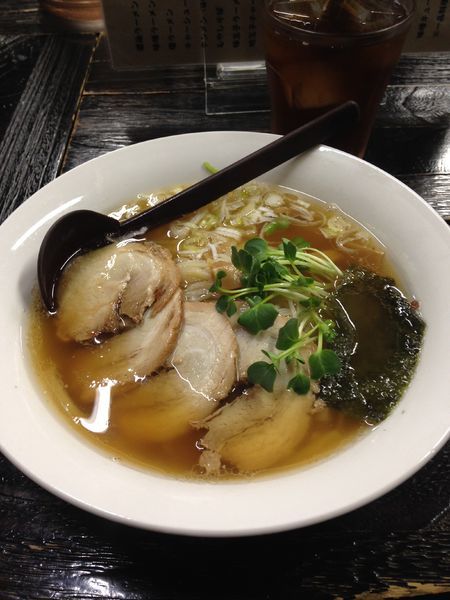 「チャーシューメン(醤油)烏龍茶(ラーパス)」@一力の写真