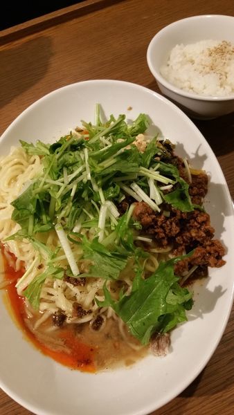 「汁なし麻辣担々麺」@中華そば 二階堂の写真