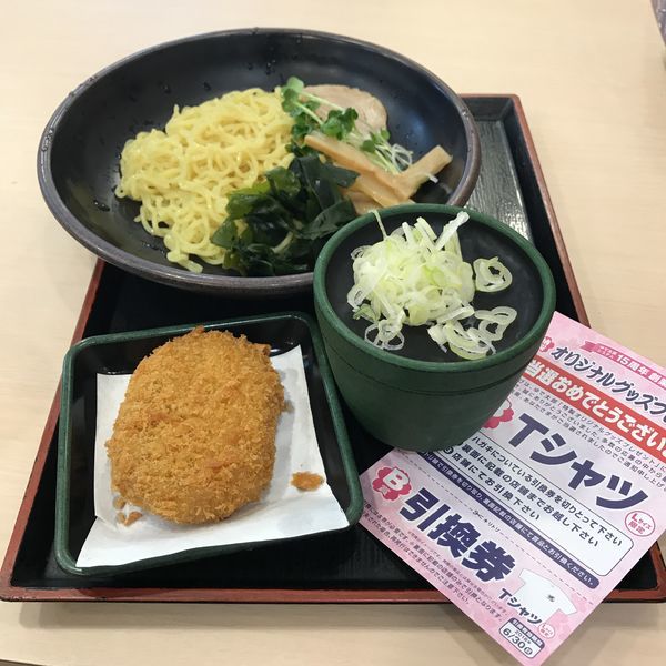 「ざる中華（￥390）＋コロッケ（クーポン）」@ゆで太郎 大崎広小路店の写真