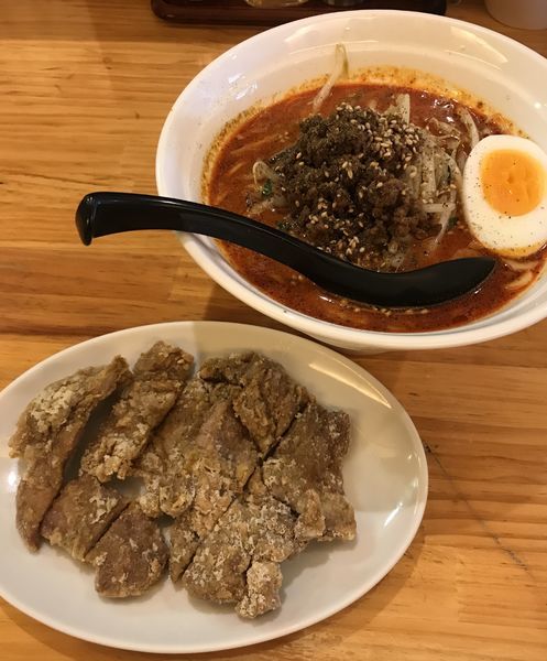 「排骨担々麺 4辛 ¥1050」@かつぎやの写真