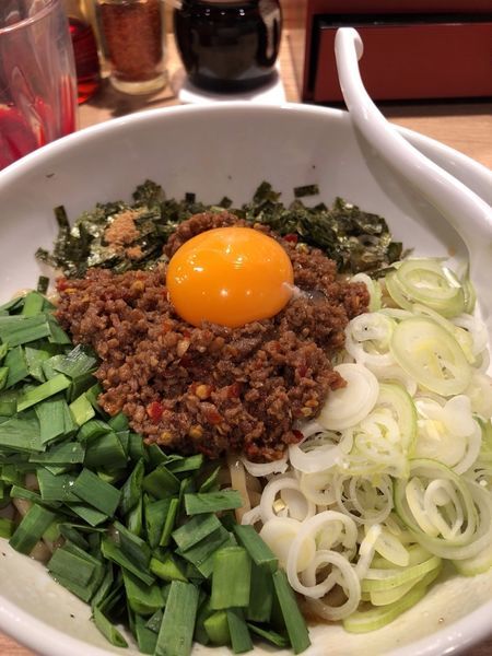 「台湾まぜそば　500円（開店サービス）」@withの写真