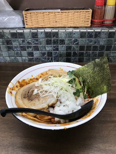 「辛あつ（２辛）」@麺屋みつば＋クローバーの写真