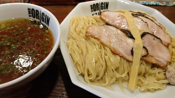 「焼き豚つけ麺（醬油）＋大盛り」@らあめん元の写真