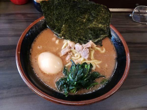 「6/2味玉朝ラー(固め)580円」@横浜家系らーめん 武術家の写真