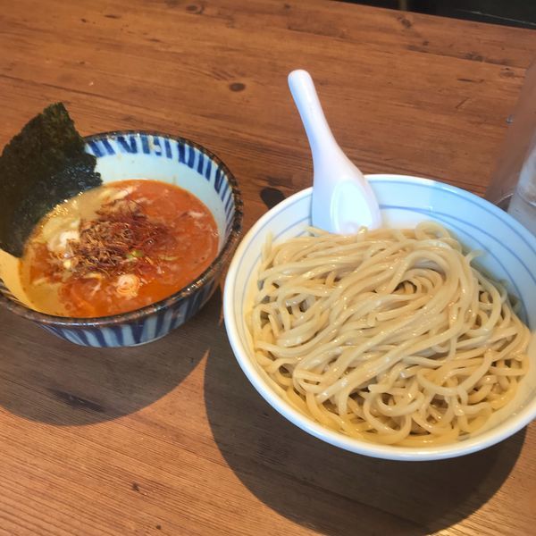 「辛つけめん」@東京煮干中華そば 三三㐂 大森の写真