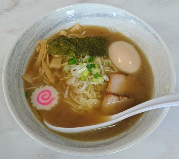 「【土日限定】煮干ラーメン＋味玉」@ラーメン爺の写真