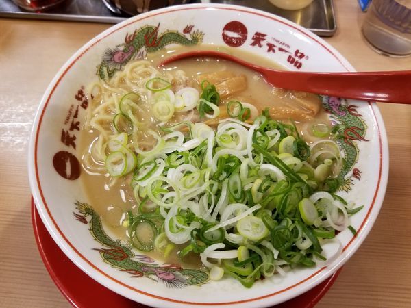 「チャーハンセット[こってり]+青ネギ」@天下一品 赤坂店の写真