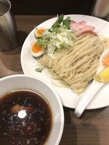 「【限定】山椒鶏南蛮つけ麺、サービス大盛り」@八咫烏の写真