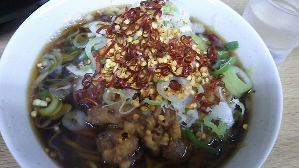 「ジャンボゲソそば」@一由そば 日暮里店の写真