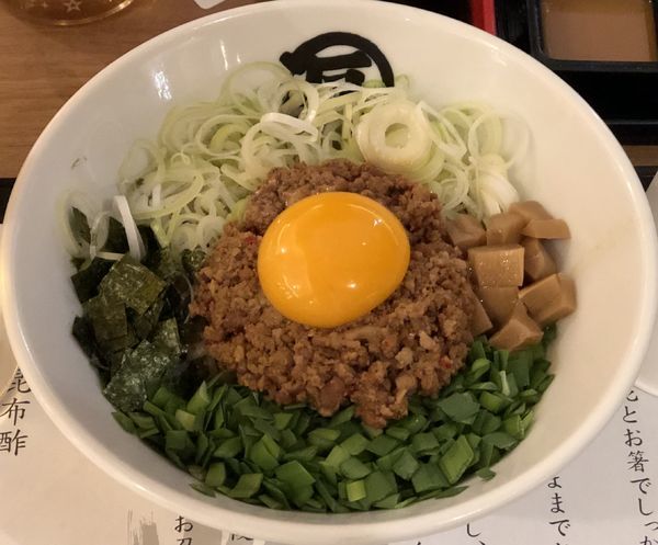 「台湾まぜそば」@麺や マルショウ 阪急三番街店の写真